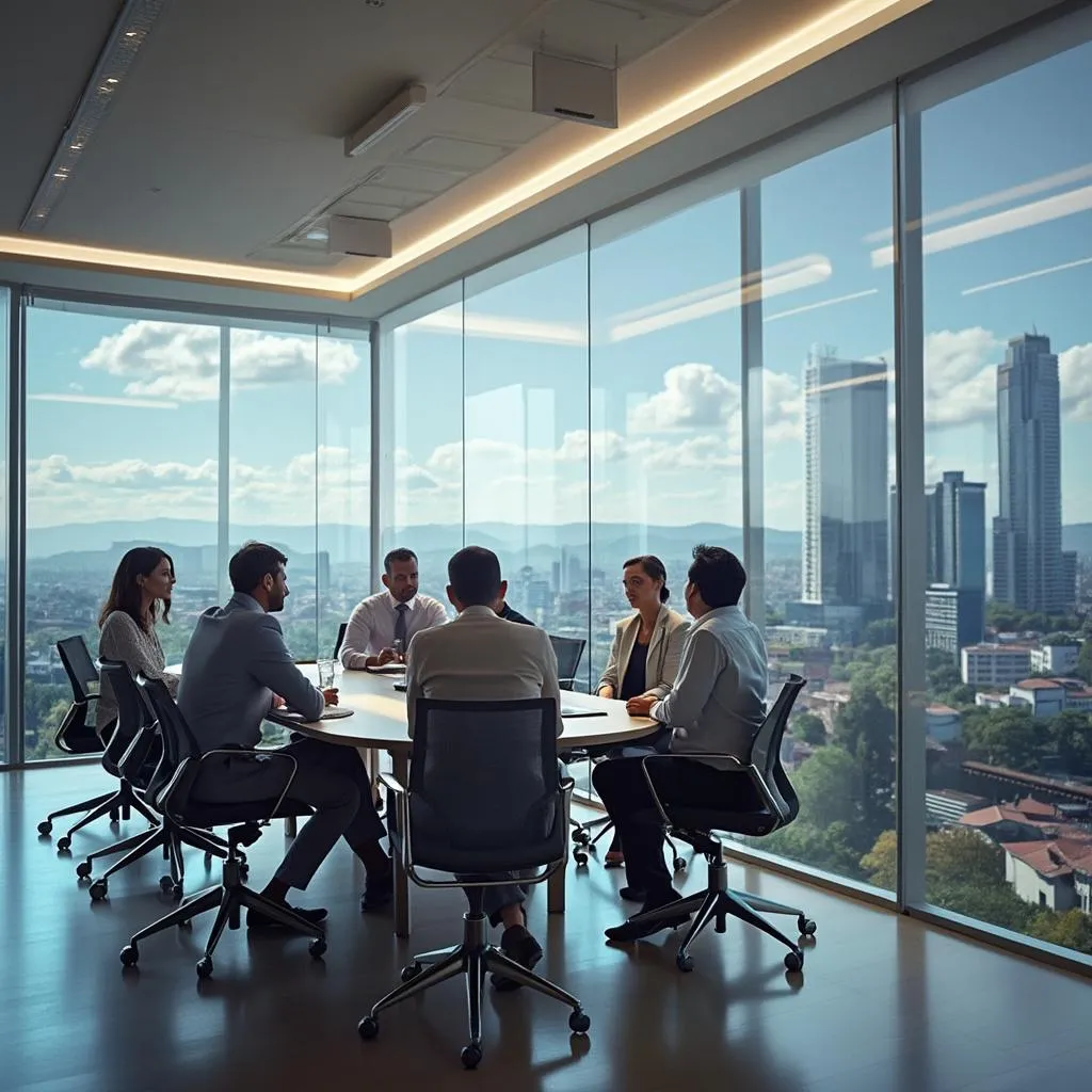Equipo de FinanCol en oficina principal en Bogotá